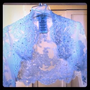 Wedding Gown lace beaded jacket